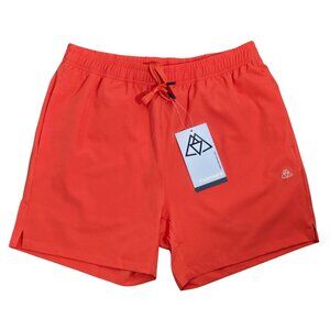 NWT | Men's Bright Orange Athletic Running Training Shorts Pockets | Small